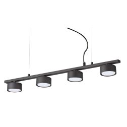SOSPENSIONE RETTANGOLARE METALLO NERO CON 6 O 4 LUCI ATTACCO GX53 LAMPADINE INCLUSE MODERNA CRISTALENSI - Cristalensi Shop Onlin
