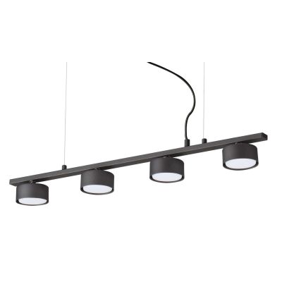 SOSPENSIONE RETTANGOLARE METALLO NERO CON 6 O 4 LUCI ATTACCO GX53 LAMPADINE INCLUSE MODERNA CRISTALENSI - Cristalensi Shop Onlin