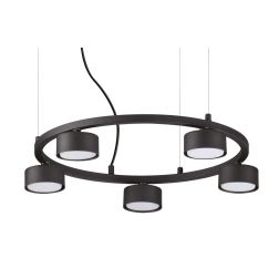 MINOR LAMPADARIO A SOSPENSIONE NERO CON 5 OPPURE 8 LUCI ATTACCO GX53 LAMPADINE INCLUSE MODERNA Ideal Lux - Cristalensi Shop Onli 2
