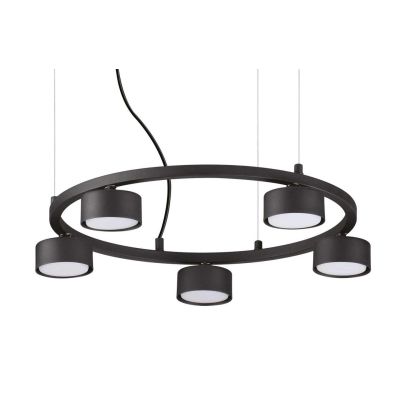 MINOR LAMPADARIO A SOSPENSIONE NERO CON 5 OPPURE 8 LUCI ATTACCO GX53 LAMPADINE INCLUSE MODERNA Ideal Lux - Cristalensi Shop Onli