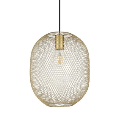 SOSPENSIONE SINGOLA VINTAGE IN 3 MISURE CON DIFFUSORE A RETE BIANCO,NERO O ORO LAMPADINA E27 CRISTALENSI - Cristalensi Shop Onli