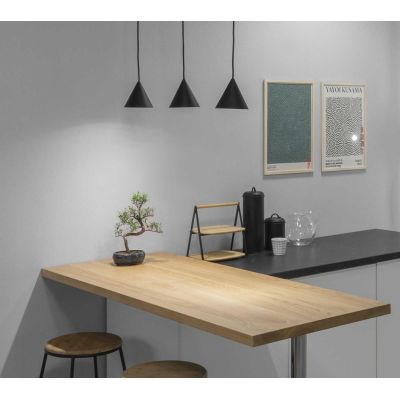 SOSPENSIONE SINGOLA A CONO DIAMETRO CM 30 IN METALLO BIANCO O NERO LAMPADINA E27 MODERNA CRISTALENSI - Cristalensi Shop Online