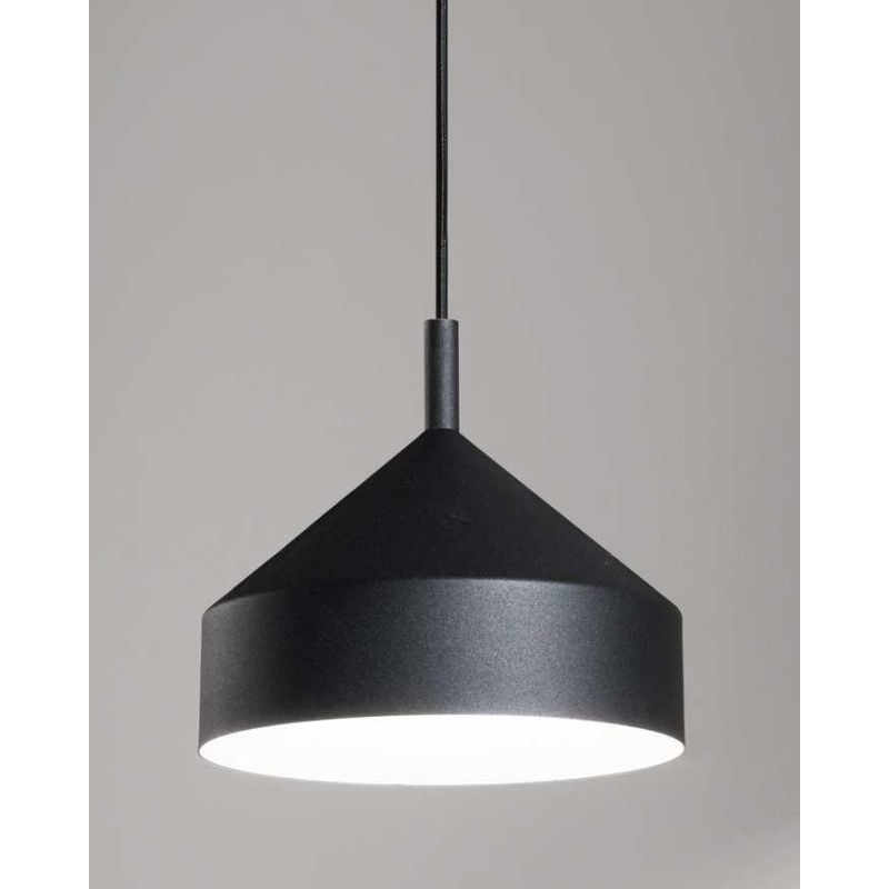 LAMPADARIO A SOSPENSIONE IN 3 MISURE METALLO BIANCO O NERO STILE VINTAGE LAMPADINA ATTACCO E27 CRISTALENSI - Cristalensi Shop On