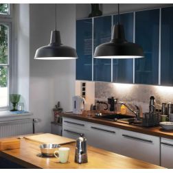 MOBY LAMPADARIO A SOSPENSIONE IN METALLO RAME, BIANCO O NERO STILE VINTAGE LAMPADINA ATTACCO E27 Ideal Lux - Cristalensi Shop On