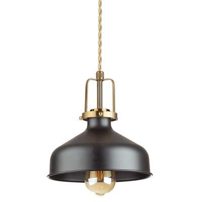 SOSPENSIONE SINGOLA VINTAGE 2 MISURE IN METALLO BIANCO O NERO CON GABBIA ORO LAMPADINA ATTACCO E27 CRISTALENSI - Cristalensi Sho