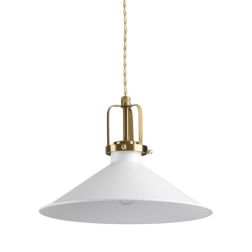 ERIS SOSPENSIONE SINGOLA VINTAGE 2 MISURE IN METALLO BIANCO O NERO CON GABBIA ORO LAMPADINA ATTACCO E27 Ideal Lux - Cristalensi  2