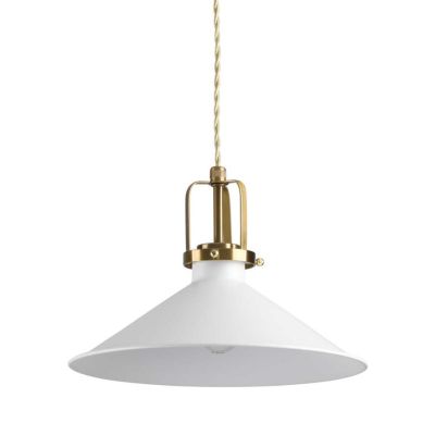 ERIS SOSPENSIONE SINGOLA VINTAGE 2 MISURE IN METALLO BIANCO O NERO CON GABBIA ORO LAMPADINA ATTACCO E27 Ideal Lux - Cristalensi 