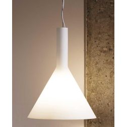 COCKTAIL LAMPADA A SOSPENSIONE SINGOLA IN VETRO SOFFIATO BIANCO DEL DIAMETRO DI CM 35 Ideal Lux - Cristalensi Shop Online