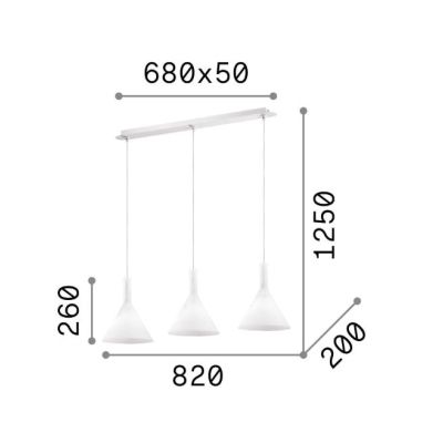 SOSPENSIONE A BINARIO CON 3 PUNTI LUCE DESIGN MODERNO IN VETRO SOFFIATO BIANCO CRISTALENSI - Cristalensi Shop Online