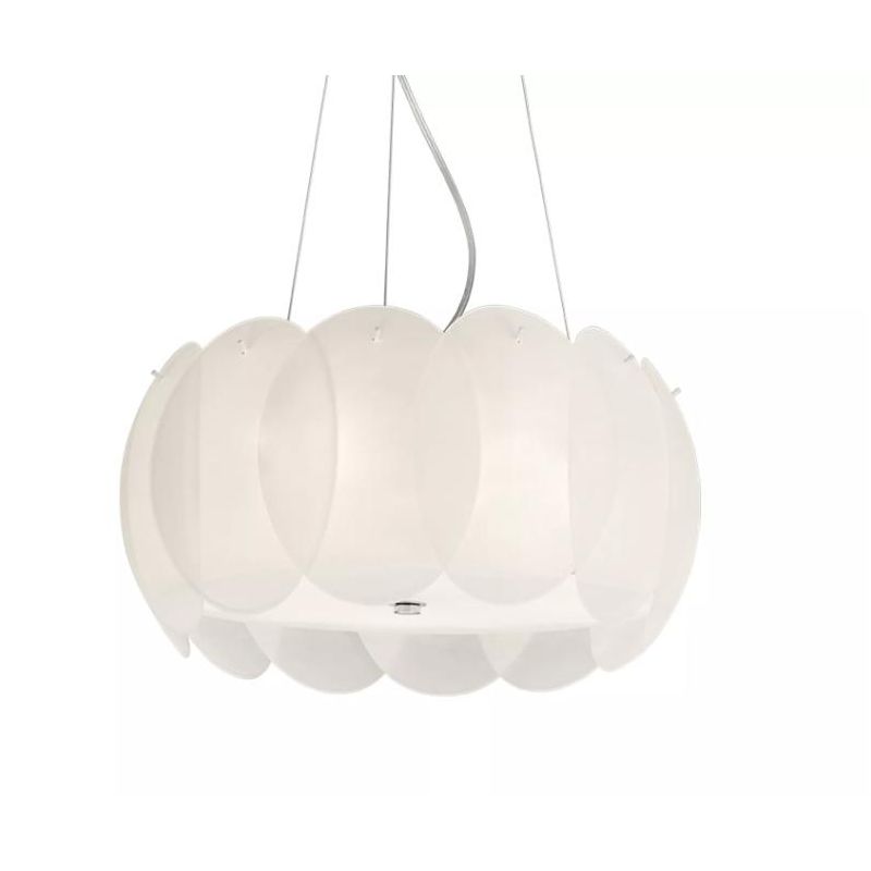 SOSPENSIONE MODERNA CON VETRI SATINATI BIANCHI IN 2 DIVERSE MISURE LAMPADINE ATTACCO E27 CRISTALENSI - Cristalensi Shop Online