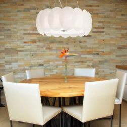 SOSPENSIONE MODERNA CON VETRI SATINATI BIANCHI IN 2 DIVERSE MISURE LAMPADINE ATTACCO E27 CRISTALENSI - Cristalensi Shop Online