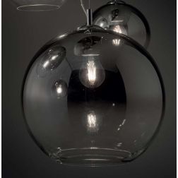 NEMO LAMPADARIO A SOSPENSIONE SINGOLO CON SFERA DIAMETRO CM 50 IN VETRO SOFFIATO FUME Ideal Lux - Cristalensi Shop Online 2