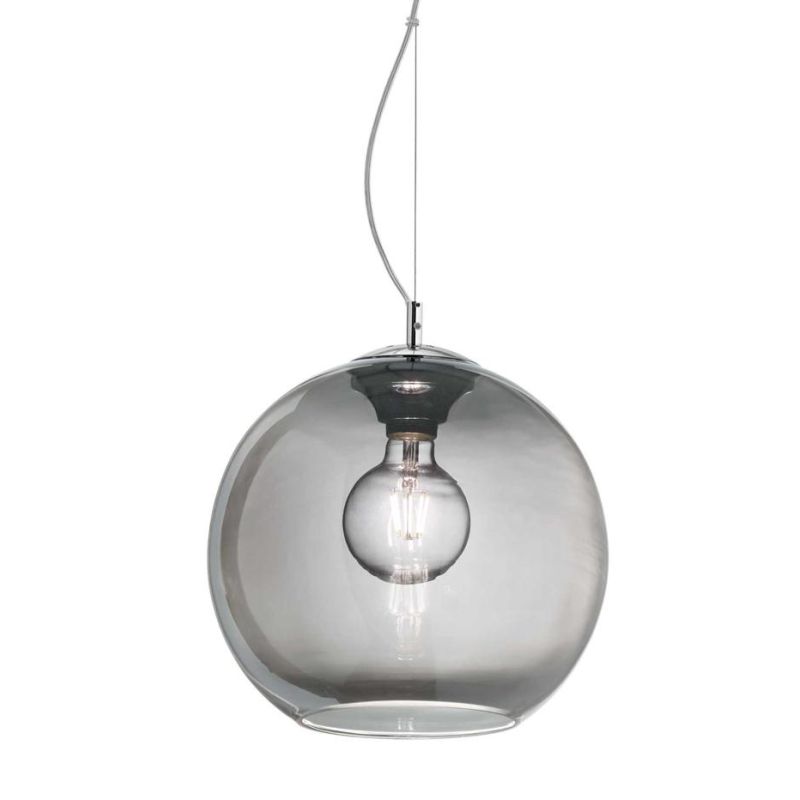 LAMPADARIO A SOSPENSIONE SINGOLO MODERNO A SFERA DIAM CM 20 IN VETRO SOFFIATO DISPONIBILE 4 COLORI CRISTALENSI - Cristalensi Sho