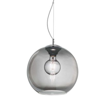 LAMPADARIO A SOSPENSIONE SINGOLO MODERNO A SFERA DIAM CM 20 IN VETRO SOFFIATO DISPONIBILE 4 COLORI CRISTALENSI - Cristalensi Sho