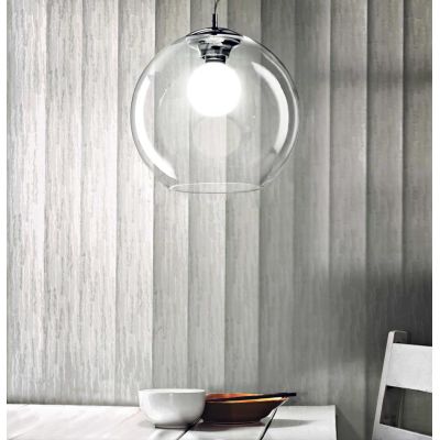 SOSPENSIONE SINGOLA MODERNA A SFERA 2 MISURE IN VETRO SOFFIATO DISPONIBILE 5 DIVERSE FINITURE CRISTALENSI - Cristalensi Shop Onl