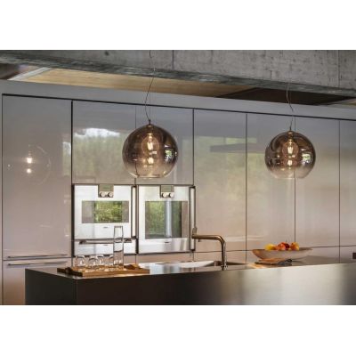 SOSPENSIONE SINGOLA MODERNA A SFERA 2 MISURE IN VETRO SOFFIATO DISPONIBILE 5 DIVERSE FINITURE CRISTALENSI - Cristalensi Shop Onl