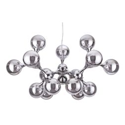 NODI SOSPENSIONE DAL DESIGN MODERNO IN METALLO CROMATO CON 15 SFERE IN VETRO TRASPARENTE CROMATO Ideal Lux - Cristalensi Shop On