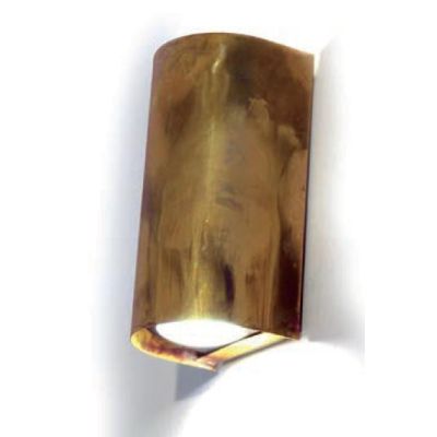 GORGONA A10 APPLIQUE ESTERNO IP55 IN OTTONE NATURALE O VERNICIATO DI CORTEN O ANTRACITE CRISTALENSI OTTONE - Cristalensi Shop On