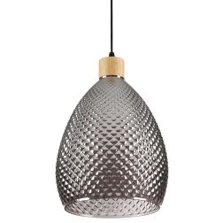 SOSPENSIONE SINGOLA IN VETRO SOFFIATO SFUMATO FUME 3 FORME E MISURE DESIGN MODERNO CRISTALENSI - Cristalensi Shop Online