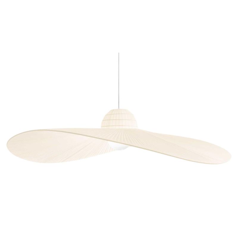 LAMPADARIO A SOSPENSIONE MODERNO IN TESSUTO DI RASO NERO, BIANCO O AVORIO DIAMETRO CM 110 CRISTALENSI - Cristalensi Shop Online
