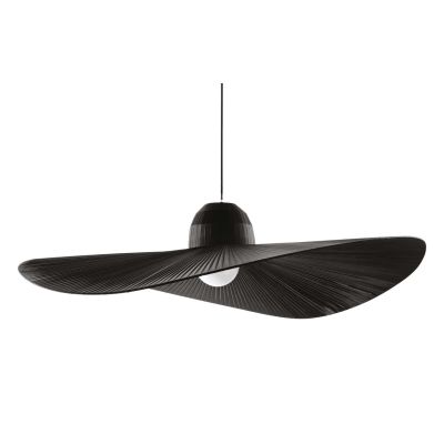 LAMPADARIO A SOSPENSIONE MODERNO IN TESSUTO DI RASO NERO, BIANCO O AVORIO DIAMETRO CM 110 CRISTALENSI - Cristalensi Shop Online