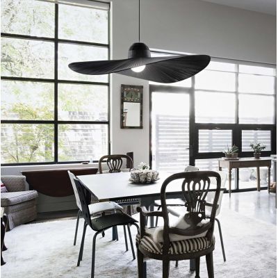 LAMPADARIO A SOSPENSIONE MODERNO IN TESSUTO DI RASO NERO, BIANCO O AVORIO DIAMETRO CM 110 CRISTALENSI - Cristalensi Shop Online