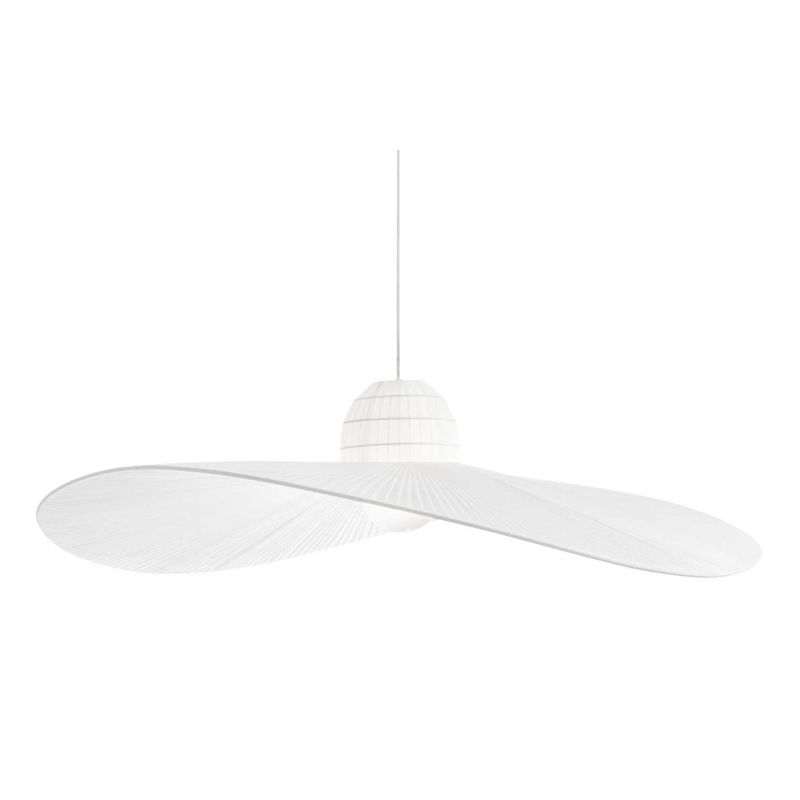 LAMPADARIO A SOSPENSIONE MODERNO IN TESSUTO DI RASO NERO, BIANCO O AVORIO DIAMETRO CM 110 CRISTALENSI - Cristalensi Shop Online