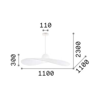 LAMPADARIO A SOSPENSIONE MODERNO IN TESSUTO DI RASO NERO, BIANCO O AVORIO DIAMETRO CM 110 CRISTALENSI - Cristalensi Shop Online