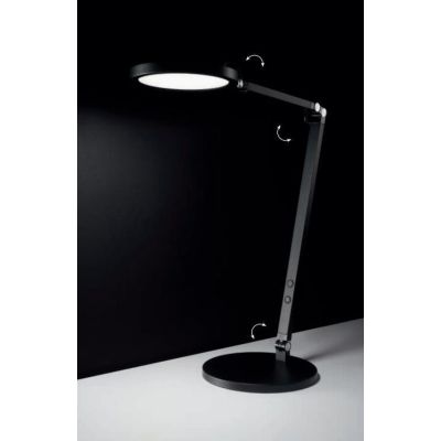 3551-30 REGINA LAMPADA DA TAVOLO MODERNA ORIENTABILE IN METALLO NERO BIANCO ALLUMINIO DI FABAS LUCE Fabas Luce - Cristalensi Sho