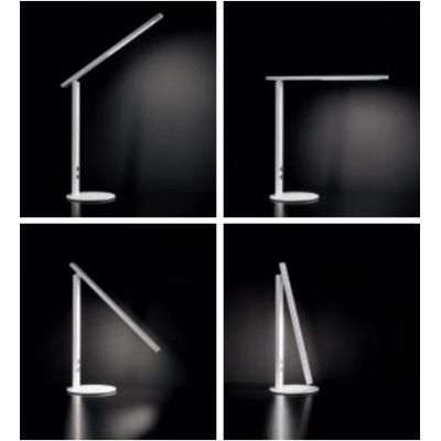 3550-30 IDEAL LAMPADA DA TAVOLO CON BRACCIO ORIENTABILE IN ALLUMINIO NERO BIANCO DI FABAS LUCE Fabas Luce - Cristalensi Shop Onl