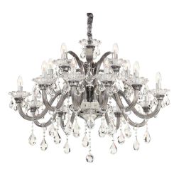 LAMPADARIO CLASSICO IN TRE MISURE IN CRISTALLO TRASPARENTE, AVORIO OPPURE GRIGIO ELEGANTE CRISTALENSI - Cristalensi Shop Online 2