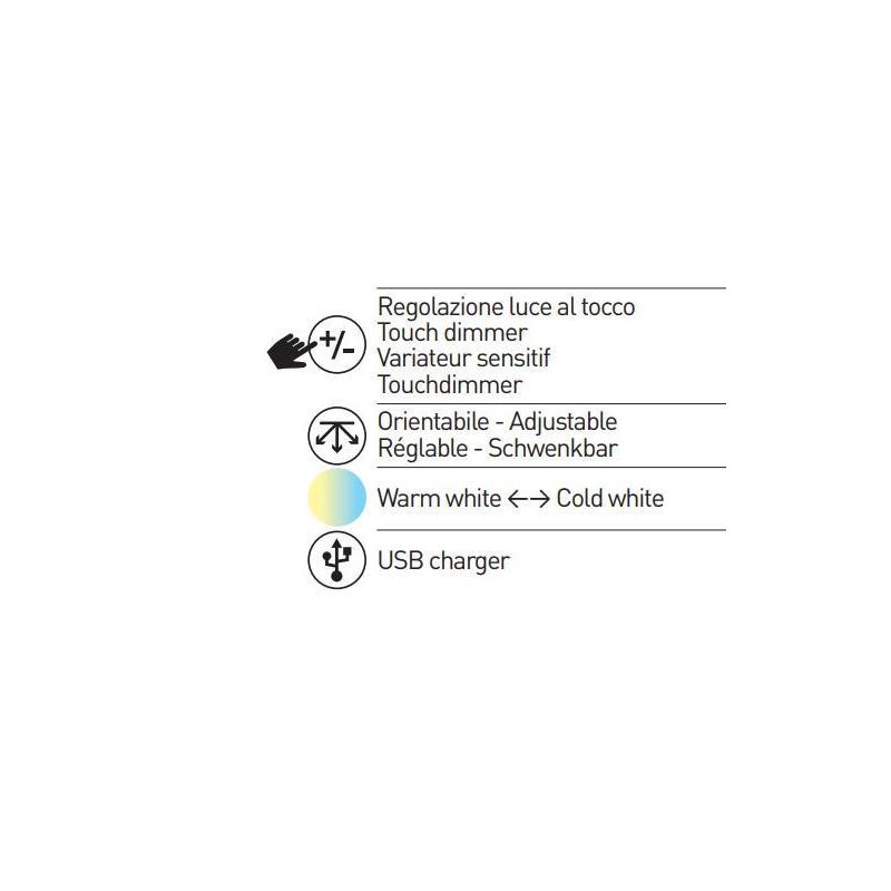 3265-30 WASP LAMPADA DA SCRIVANIA ORIENTABILE NERA OPPURE ALLUMINIO DI FABAS LUCE Fabas Luce - Cristalensi Shop Online