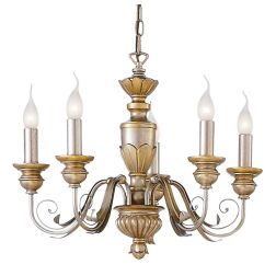 LAMPADARIO CLASSICO 5 O 8 LUCI IN RESINA E METALLO COLORI BIANCO OPPURE ORO 2 MISURE Ideal Lux - Cristalensi Shop Online 2