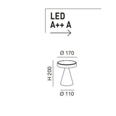 3386-34 NEUTRA LAMPADA DA TAVOLO PICCOLA PIRAMIDALE IN METALLO A LED 4 COLORI DI FABAS LUCE Fabas Luce - Cristalensi Shop Online