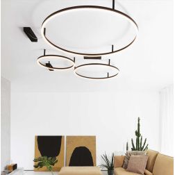 PLAFONIERA FORMA CIRCOLARE 3 MISURE LED INTEGRATO LUCE 3000K BIANCA O NERA CRISTALENSI - Cristalensi Shop Online