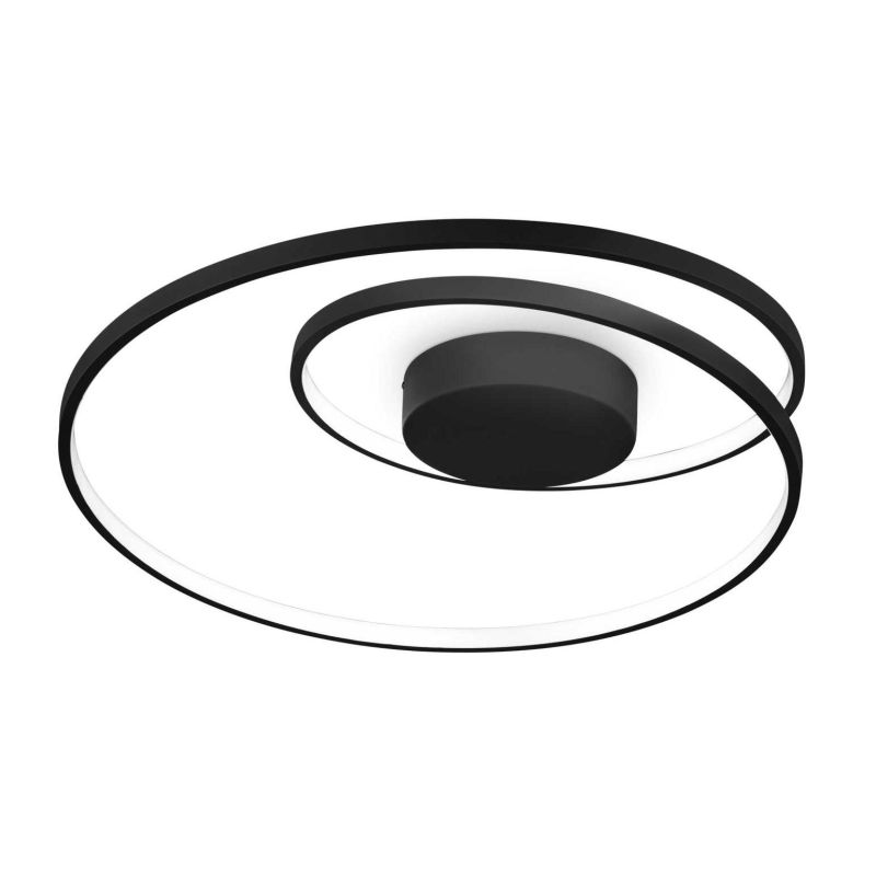 PLAFONIERA MODERNA DIAMETRO CM 60 LED 49W LUCE 3000K COLORI BIANCO NERO O OTTONE CRISTALENSI - Cristalensi Shop Online