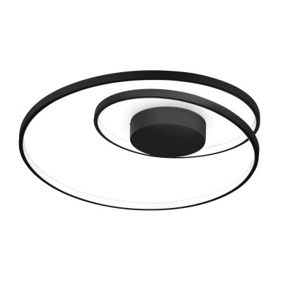PLAFONIERA MODERNA DIAMETRO CM 60 LED 49W LUCE 3000K COLORI BIANCO NERO O OTTONE CRISTALENSI - Cristalensi Shop Online