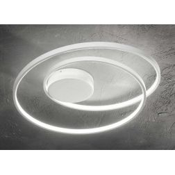 PLAFONIERA MODERNA DIAMETRO CM 60 LED 49W LUCE 3000K COLORI BIANCO NERO O OTTONE CRISTALENSI - Cristalensi Shop Online