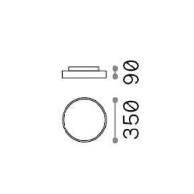 PLAFONIERA MODERNA IN 3 MISURE CON LED INTEGRATO LUCE 3000K O 4000K DOPPIA ILLUMINAZIONE BIANCA CRISTALENSI - Cristalensi Shop O