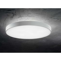 PLAFONIERA MODERNA IN 3 MISURE CON LED INTEGRATO LUCE 3000K O 4000K DOPPIA ILLUMINAZIONE BIANCA CRISTALENSI - Cristalensi Shop O