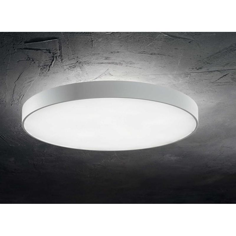 PLAFONIERA MODERNA IN 3 MISURE CON LED INTEGRATO LUCE 3000K O 4000K DOPPIA ILLUMINAZIONE BIANCA CRISTALENSI - Cristalensi Shop O