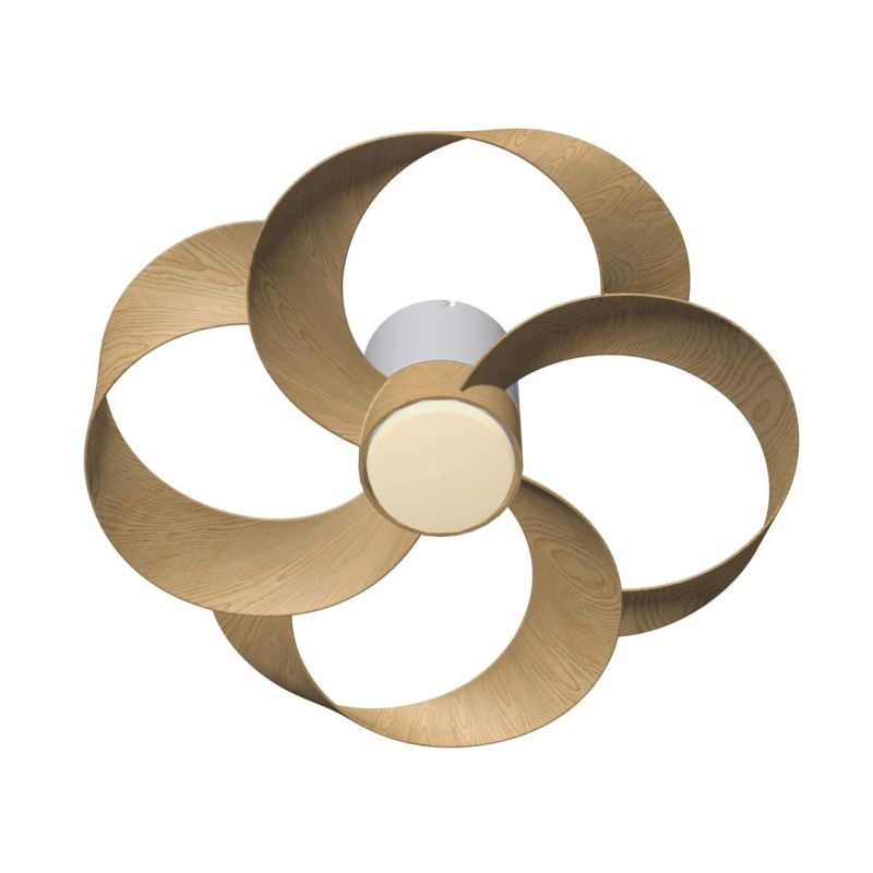 ROSE VENTILATORE MODERNO LED 24W DIMMERABILE BIANCO,NERO O FINITURA LEGNO CON TELECOMANDO INCLUSO Mantra - Cristalensi Shop Onli