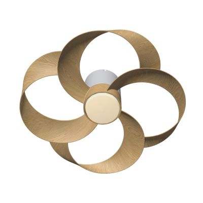 ROSE VENTILATORE MODERNO LED 24W DIMMERABILE BIANCO,NERO O FINITURA LEGNO CON TELECOMANDO INCLUSO Mantra - Cristalensi Shop Onli