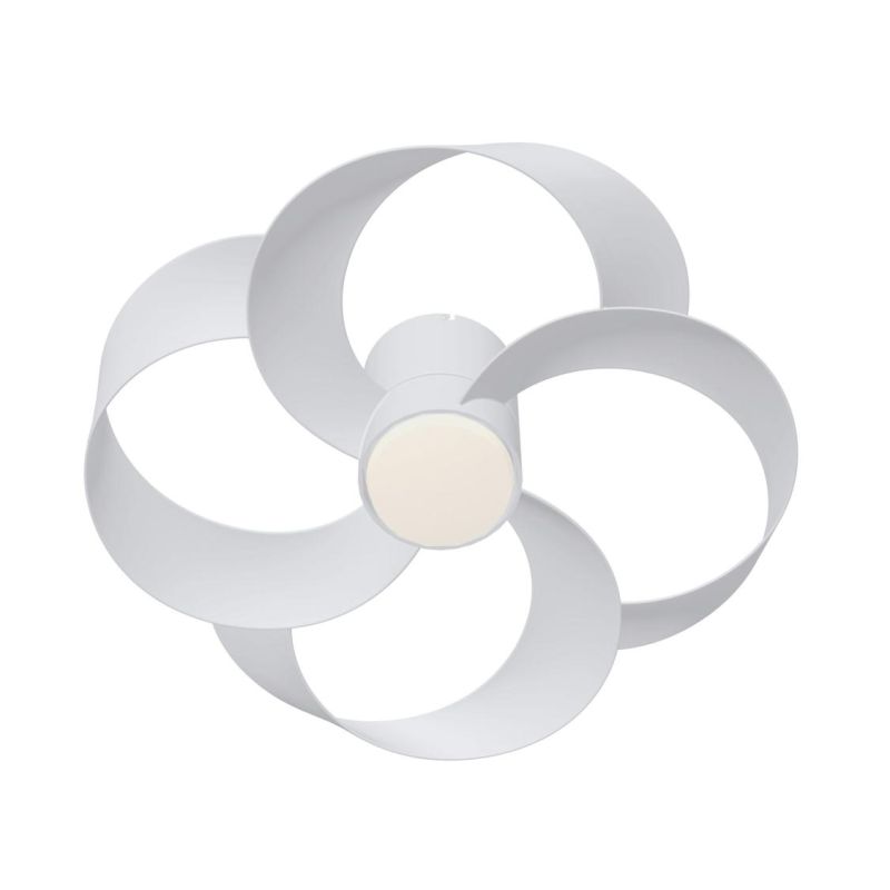 ROSE VENTILATORE MODERNO LED 24W DIMMERABILE BIANCO,NERO O FINITURA LEGNO CON TELECOMANDO INCLUSO Mantra - Cristalensi Shop Onli