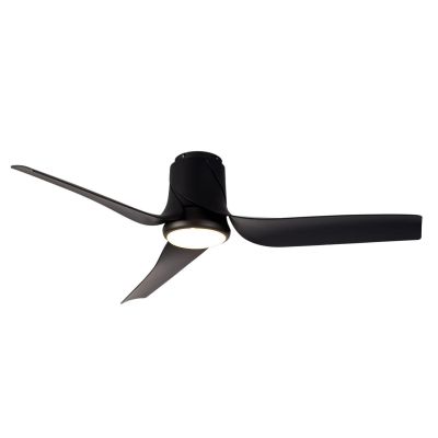 USHUAIA VENTILATORE MODERNO D133 CM LED 30W DIMMERABILE BIANCO,NERO O EFFETTO LEGNO CON TELECOMANDO INCLUSO Mantra - Cristalensi