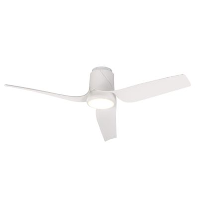 USHUAIA VENTILATORE MODERNO D133 CM LED 30W DIMMERABILE BIANCO,NERO O EFFETTO LEGNO CON TELECOMANDO INCLUSO Mantra - Cristalensi