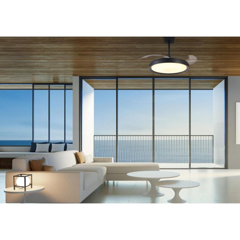 MISTRAL VENTILATORE CON PALE A SCOMPARSA LED 50W DIMMERABILE 3 COLORI TELECOMANDO INCLUSO Mantra - Cristalensi Shop Online