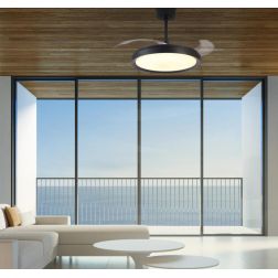 MISTRAL VENTILATORE CON PALE A SCOMPARSA LED 50W DIMMERABILE 3 COLORI TELECOMANDO INCLUSO Mantra - Cristalensi Shop Online