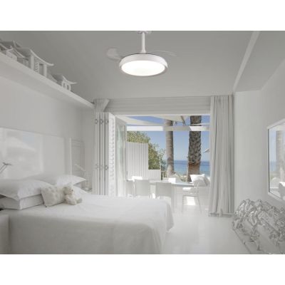 MISTRAL MINI VENTILATORE CON PALE A SCOMPARSA LED 40W DIMMERABILE 3 COLORI TELECOMANDO INCLUSO Mantra - Cristalensi Shop Online