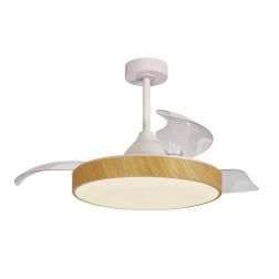 ALASKA MINI VENTILATORE MODERNO CON PALE A SCOMPARSA LED 45W DIMMERABILE 3 COLORI TELECOMANDO INCLUSO Mantra - Cristalensi Shop 2